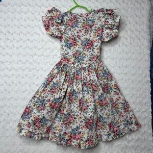 Vintage Little Star floral short sleeve dress 6x